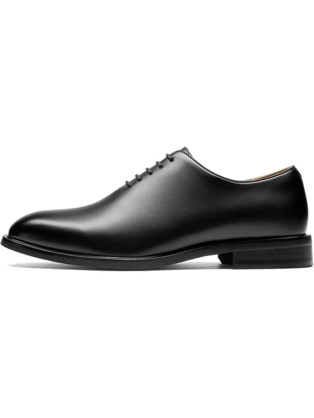 Men's Black Faux Leather Lace Up Classic Comfort Oxford Formal Dress Shoes